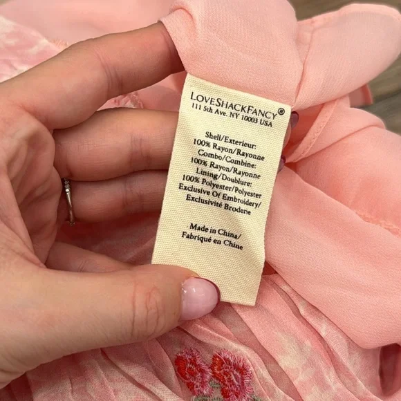 NWT LoveShackFancy QUINTELLE DRESS IN CHERRY PINK